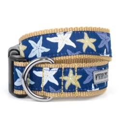 The Worthy Dog Blue Starfish Dog Collar