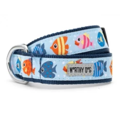The Worthy Dog Fishy Blue Dog Collar