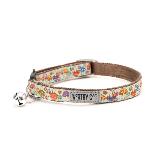 The Worthy Dog Mushrooms Cat Collar 3 The Worthy Dog Mushrooms Cat Collar