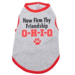 The Worthy Dog Ohio State Gray How Firm Thy Friendship Dog Tee 3 The Worthy Dog Ohio State Gray How Firm Thy Friendship Dog Tee