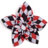 The Worthy Dog Ohio State Preppy Argyle Flower Dog Collar Accessory -Mutts And Co-us TheWorthyDogOhioStatePreppyArgyleFlowerDogCollarAccessory