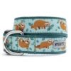 The Worthy Dog Sloth Dog Collar 1 The Worthy Dog Sloth Dog Collar -Mutts And Co-us TheWorthyDogSlothBonesBlueDogLead