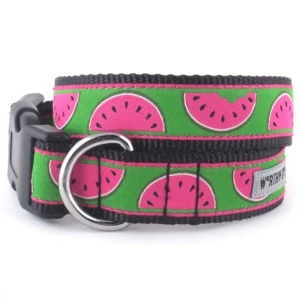 The Worthy Dog Watermelon Green Dog Collar 3 The Worthy Dog Watermelon Green Dog Collar