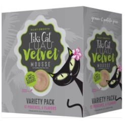 Tiki Cat Mousse Cat Food Cans 2.8 Oz 12 Count, Variety Pack