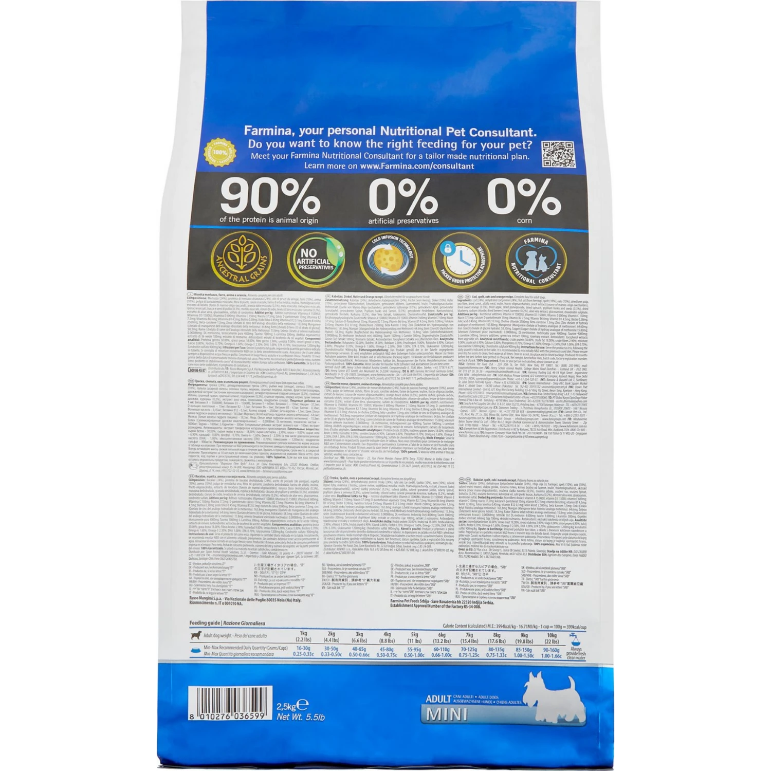 Farmina N&D Ocean Codfish & Orange Ancestral Grain Mini Adult Dry Dog Food 4 Farmina N&D Ocean Codfish & Orange Ancestral Grain Mini Adult Dry Dog Food - Image 2