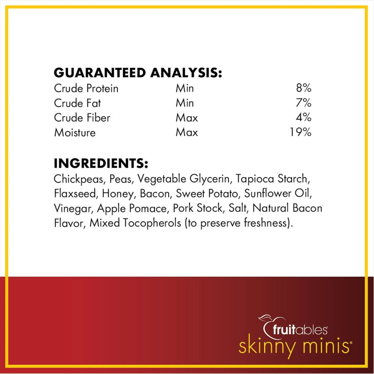 Fruitables Skinny Minis Apple Bacon Flavor Soft & Chewy Dog Treats 5oz 4 Fruitables Skinny Minis Apple Bacon Flavor Soft & Chewy Dog Treats 5oz - Image 2