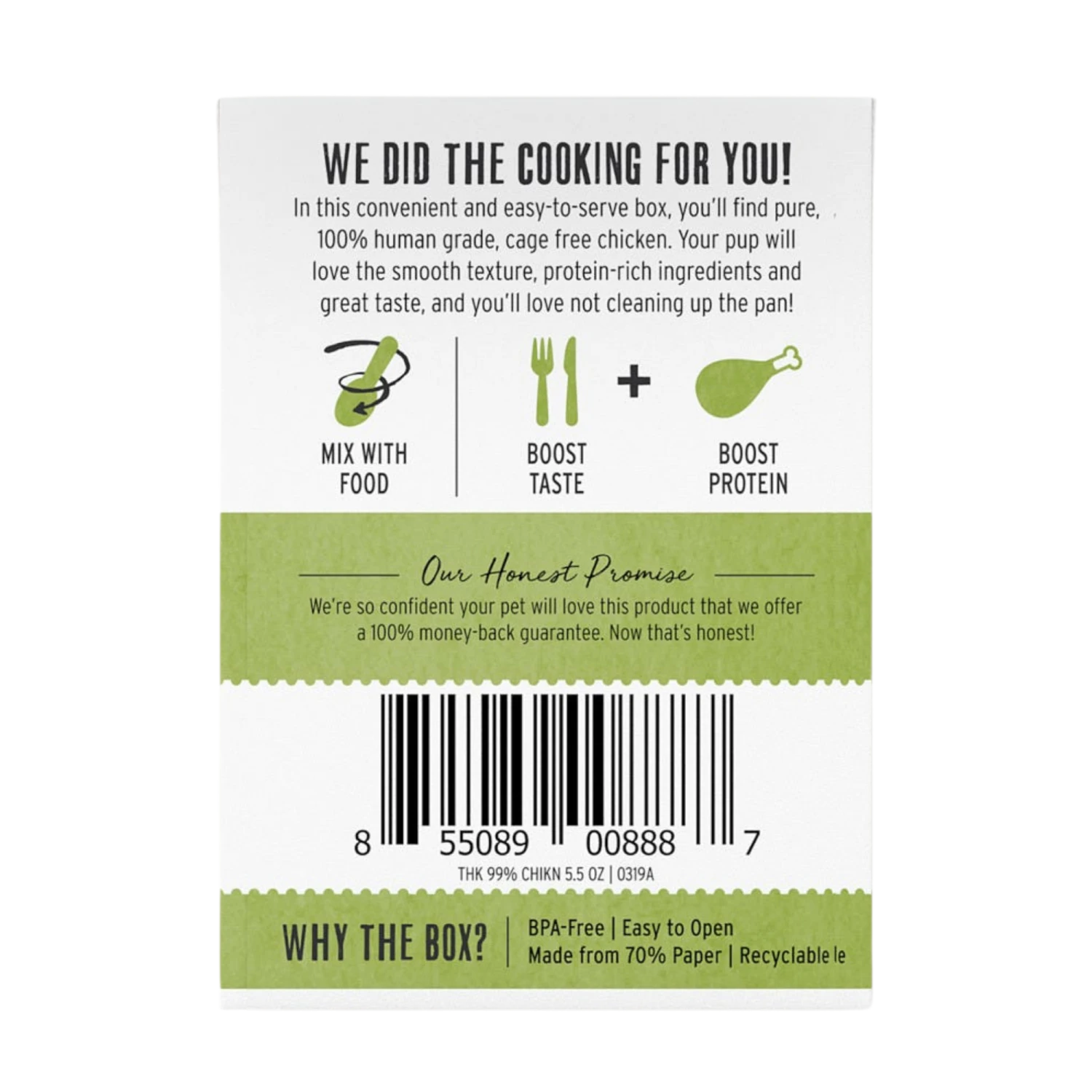 The Honest Kitchen Meal Boosters 99% Chicken For Dogs, 5-oz Box 4 The Honest Kitchen Meal Boosters 99% Chicken For Dogs, 5-oz Box - Image 2