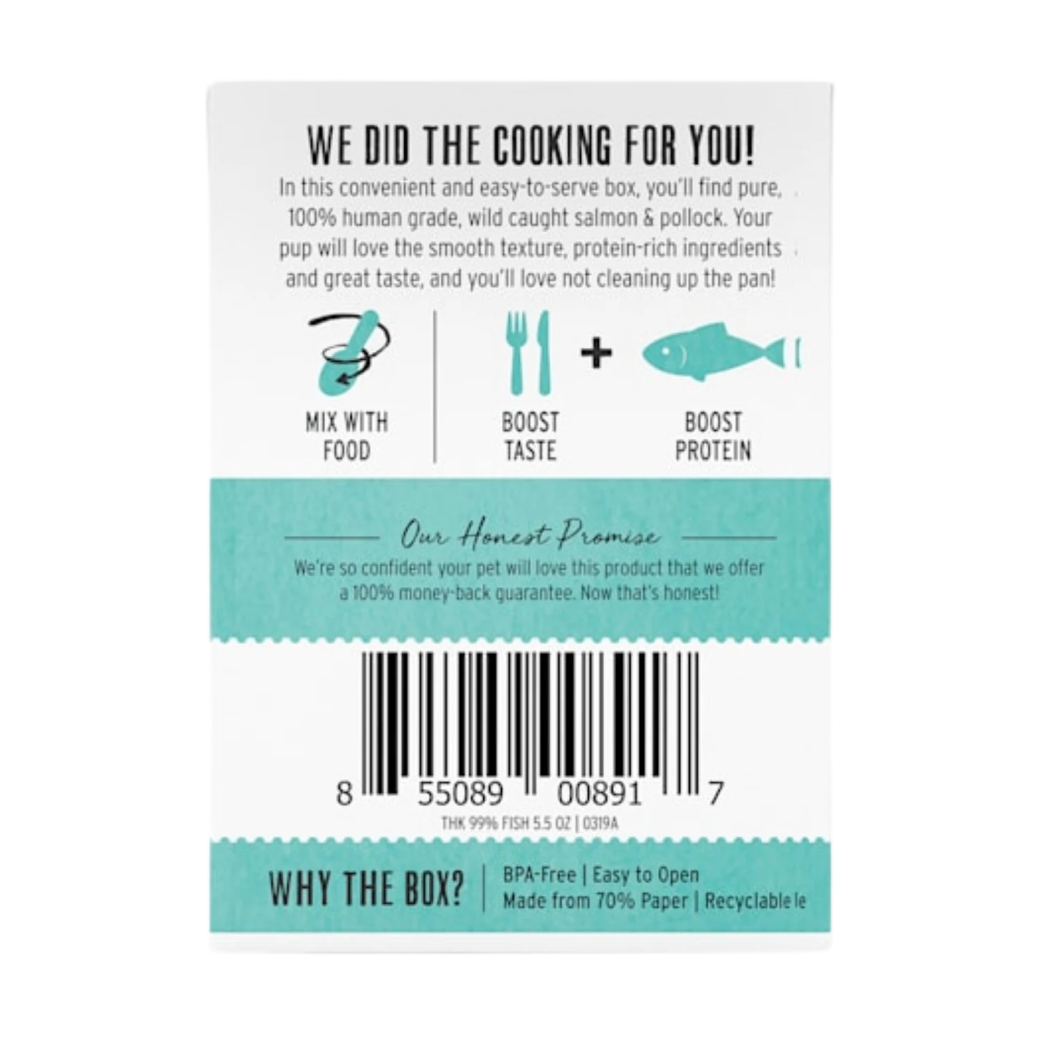 The Honest Kitchen Meal Boosters 99% Salmon & Pollock For Dogs, 5-oz Box 4 The Honest Kitchen Meal Boosters 99% Salmon & Pollock For Dogs, 5-oz Box - Image 2