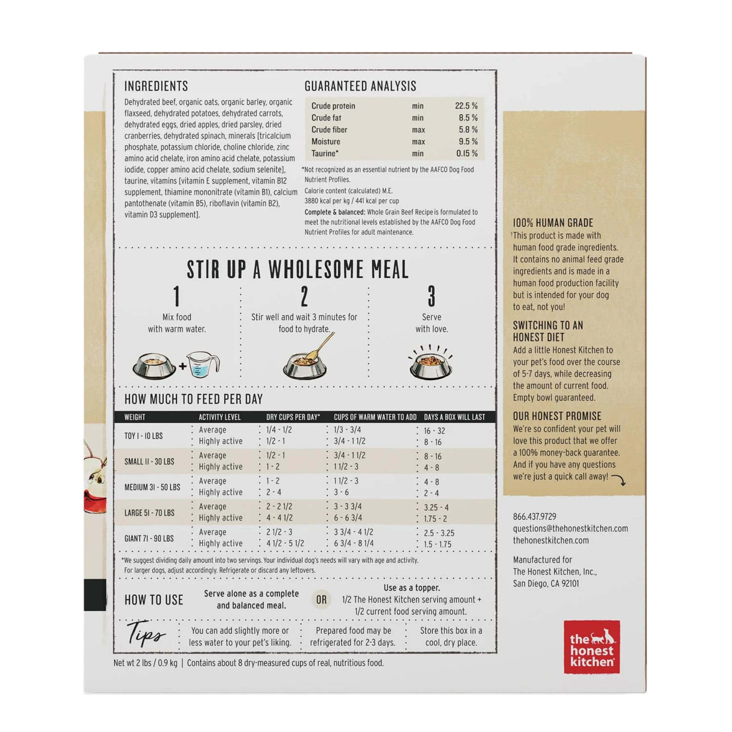 The Honest Kitchen Whole Grain Beef Recipe Dehydrated Dog Food 4 The Honest Kitchen Whole Grain Beef Recipe Dehydrated Dog Food - Image 2