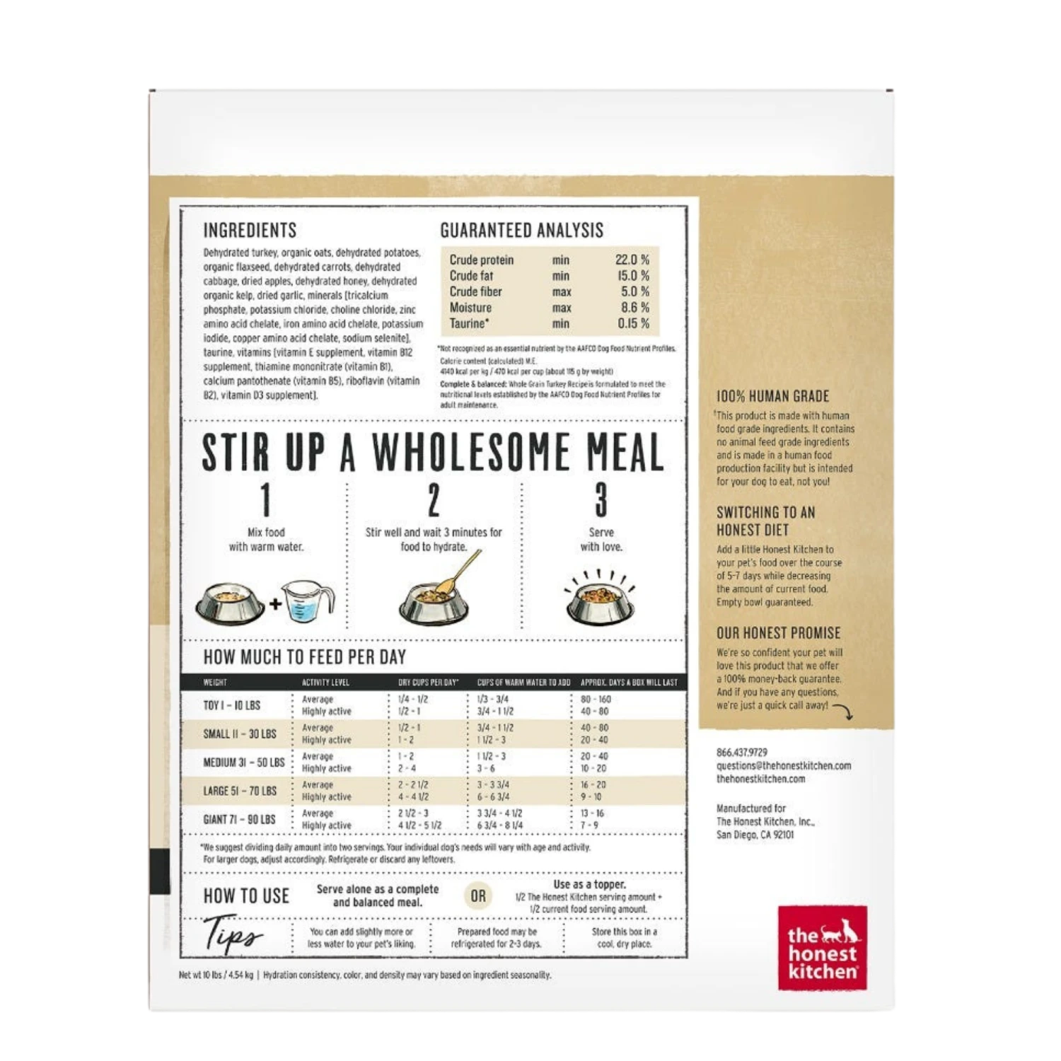 The Honest Kitchen Whole Grain Turkey Recipe Dehydrated Dog Food 4 The Honest Kitchen Whole Grain Turkey Recipe Dehydrated Dog Food - Image 2