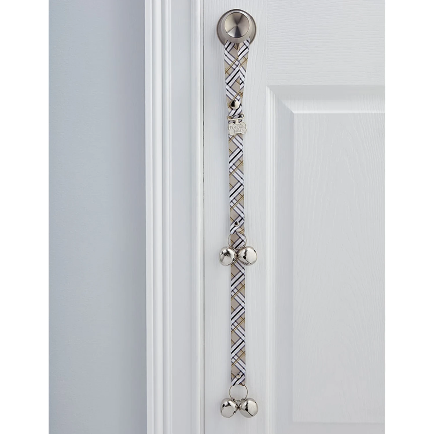 Poochie Pets PoochieBells® Dog Doorbells Plaid Sahara 4 Poochie Pets PoochieBells® Dog Doorbells Plaid Sahara - Image 2