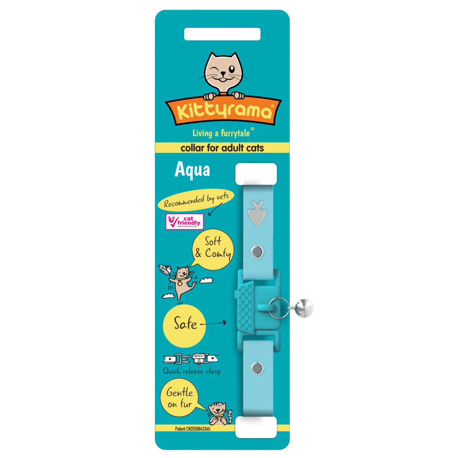 Kittyrama Vet & Cat Expert Approved Cat Collar Aqua 3 Kittyrama Vet & Cat Expert Approved Cat Collar Aqua