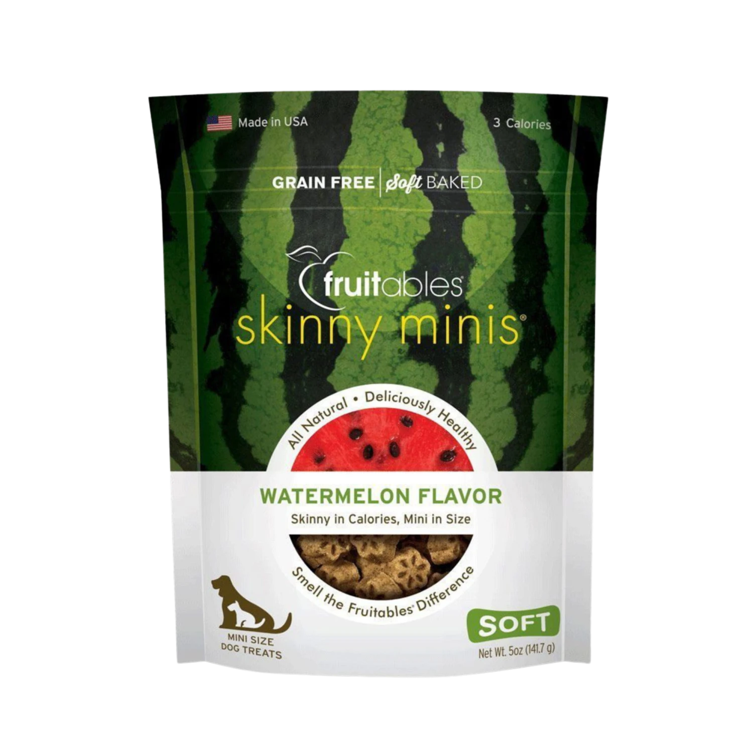 Fruitables Skinny Minis Watermelon Flavor Soft & Chewy Dog Treats 5oz 3 Fruitables Skinny Minis Watermelon Flavor Soft & Chewy Dog Treats 5oz