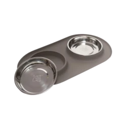 Messy Mutts Silicone Double Feeder Cat Bowls