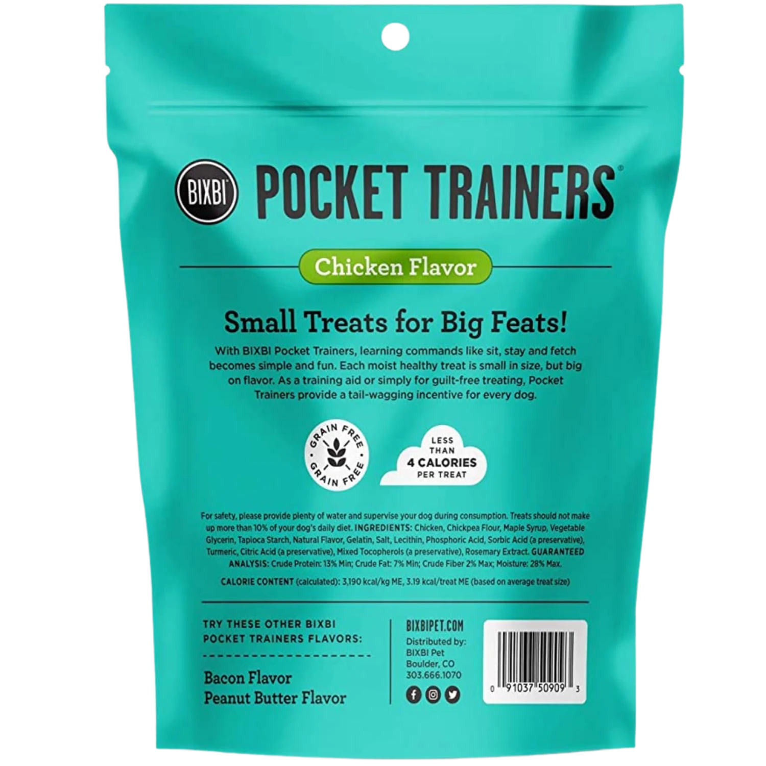 Bixbi Pocket Trainers Chicken Dog Treats 6oz 4 Bixbi Pocket Trainers Chicken Dog Treats 6oz - Image 2