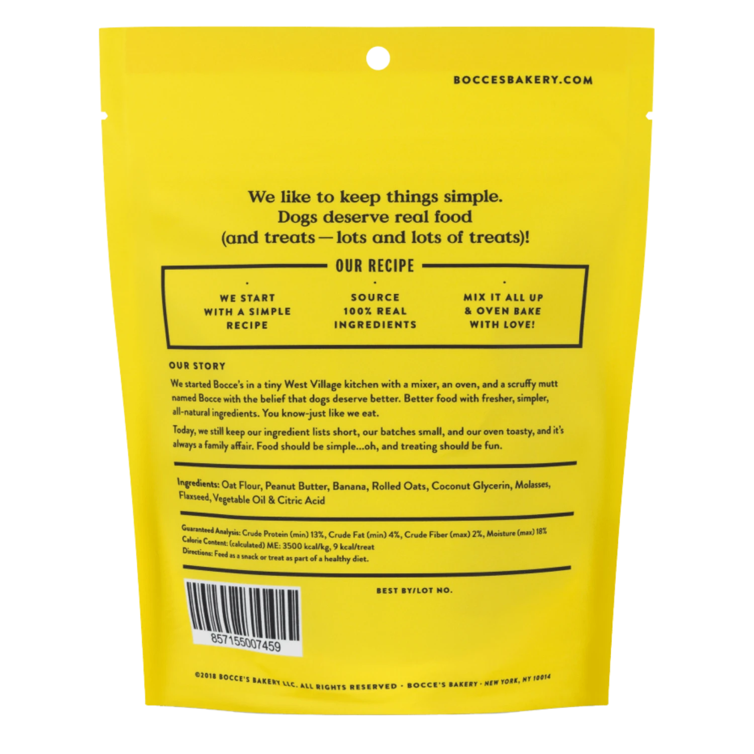 Bocce's Bakery Basic Soft & Chewy PB + Banana Wheat Free Dog Treats 6 Oz 4 Bocce's Bakery Basic Soft & Chewy PB + Banana Wheat Free Dog Treats 6 Oz - Image 2