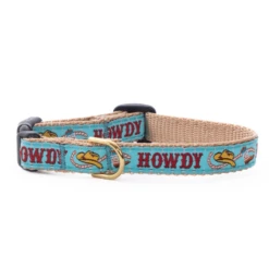 Up Country Howdy Dog Collar Blue