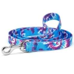 Up Country Tie Dye Printed Dog Lead 5 Foot - 1" Wide