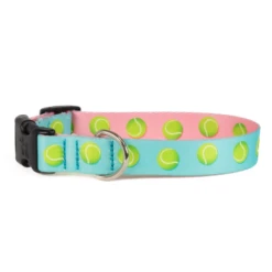 Up Country Tennis Balls Printed Dog Collar Mint