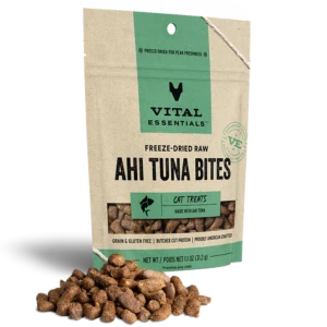 Vital Essentials Freeze-Dried Ahi Tuna Cat Treats 1.1oz 3 Vital Essentials Freeze-Dried Ahi Tuna Cat Treats 1.1oz