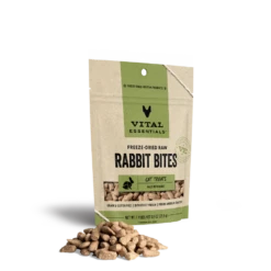 Vital Essentials Freeze-Dried Rabbit Bites Cat Treats .9oz