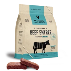 Vital Essentials Raw Frozen Beef Patties Dog Food 6lb