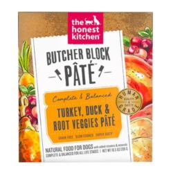 The Honest Kitchen Butcher Block Pate Turkey, Duck & Root Veggies Pate Wet Dog Food, 10.5-oz