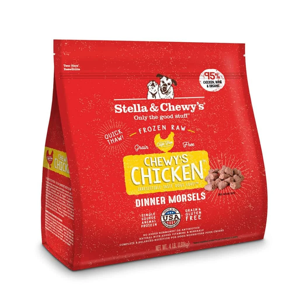 Stella & Chewy's Raw Frozen Chewy's Chicken Dinner Morsels Dog Food 3 Stella & Chewy's Raw Frozen Chewy's Chicken Dinner Morsels Dog Food