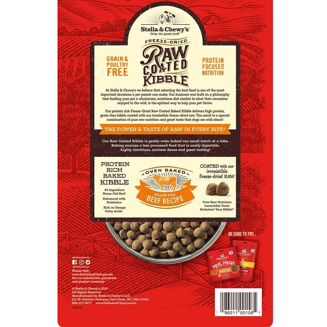 Stella & Chewy's Grass-Fed Beef Recipe Raw Coated Baked Kibble Dog Food 4 Stella & Chewy's Grass-Fed Beef Recipe Raw Coated Baked Kibble Dog Food - Image 2