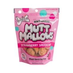 The Lazy Dog Cookie Company Strawberry Smoochies Mutt Mallows Treats, 5 Oz