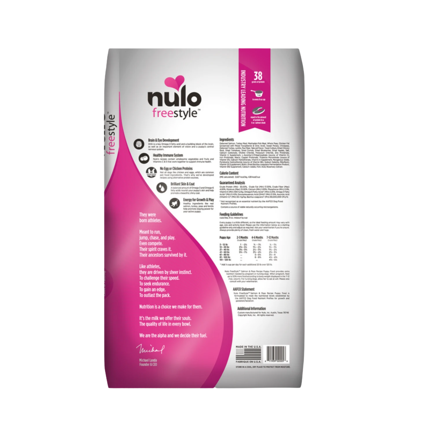 Nulo Freestyle Grain-Free Puppy Salmon & Peas Recipe Dry Dog Food 4 Nulo Freestyle Grain-Free Puppy Salmon & Peas Recipe Dry Dog Food - Image 2