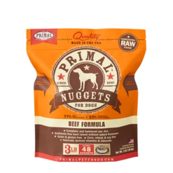 Primal Nuggets Beef Formula Frozen Raw Dog Food 3 Lbs