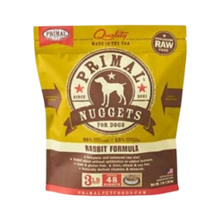 Primal Nuggets Rabbit Formula Frozen Raw Dog Food 3 Lbs