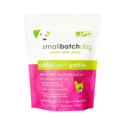 Small Batch Rabbit Frozen Raw Dog Food Patties, 6 Lbs