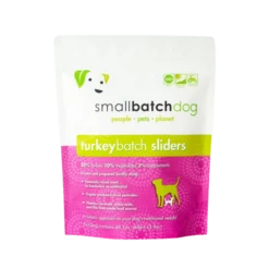 Small Batch Turkey Frozen Raw Dog Food Sliders, 3 Lbs