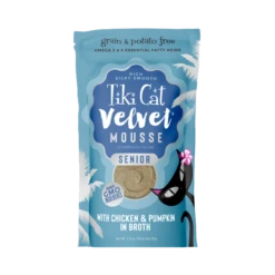 Tiki Cat Senior Mousse Chicken With Pumpkin Wet Cat Food, 2.8-oz Pouch