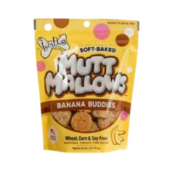 The Lazy Dog Cookie Company Banana Buddies Mutt Mallows Treats, 5 Oz